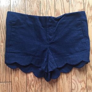 EUC Lilly Pulitzer Scalloped Anchor Shorts - Navy